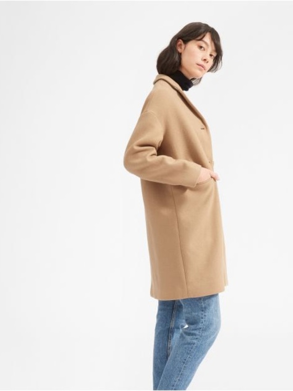 Everlane Camel Cocoon Wool Coat